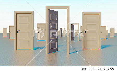 doors to the world of opportunities 3D rendering 71973759