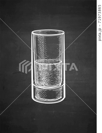 Chalk sketch of whiskey glass. Chalk sketch of whiskey glass. 71973865