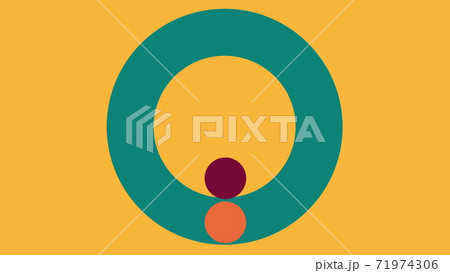 Abstract background from colored round shapes of different sizes, computer generated. 3d rendering of flat geometric shapes 71974306