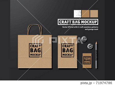 Craft bag mockup branding stylle and business card set Craft bag mockup branding stylle and business card set 71974786