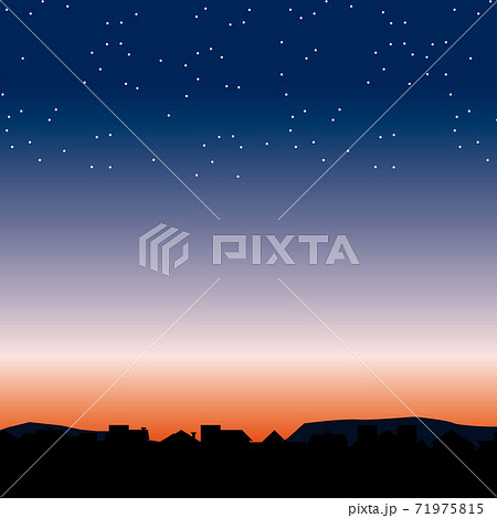 夕焼けのイラスト素材