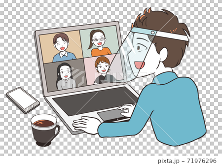 Remote work at home Male face shield Remote work at home Male face shield 71976296