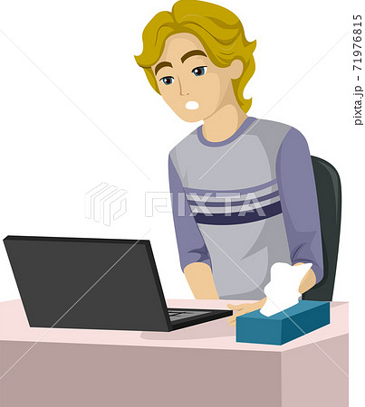 Boy Teen - Teen Boy Watch Porn Laptop Illustration - Stock Illustration [71976815] -  PIXTA