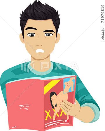 Boys Looking Porn Art - Teen Boy Look Pornographic Magazine Illustration - Stock Illustration  [71976816] - PIXTA