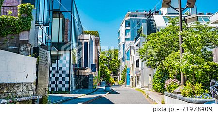 東京 渋谷のファッション街 キャットストリート 原宿側 の写真素材