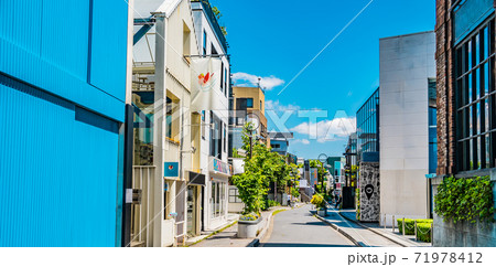 東京 渋谷のファッション街 キャットストリート 原宿側 の写真素材