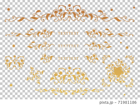 復古風格的植物和星星無背景框架 復古風格的植物和星星無背景框架 71981186
