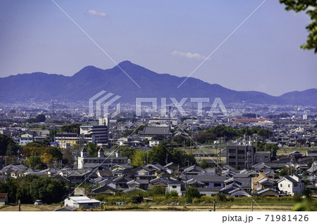 桜井市街　橿原市街　二上山　奈良県桜井市 71981426