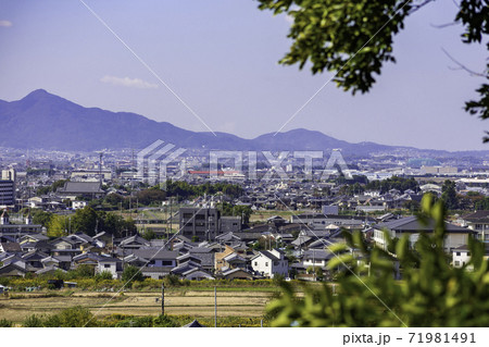 桜井市街　田原本町市街　二上山　奈良県桜井市 71981491