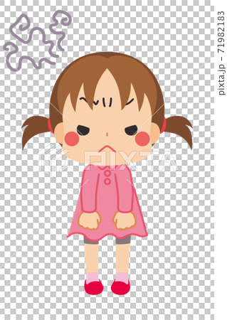 怒りをこらえながらもムッとして不機嫌な可愛い小さな女の子 怒りをこらえながらもムッとして不機嫌な可愛い小さな女の子 71982183