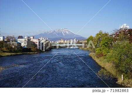 北上川の流れと鉄橋 北上川の流れと鉄橋 71982863