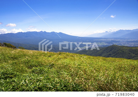 長野県 車山からの風景の写真素材