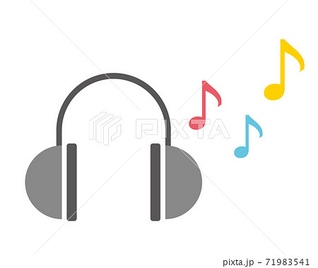 ヘッドフォンのベクターイラストのイラスト素材