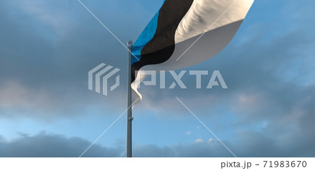 3d rendering of the national flag of the Estonia 3d rendering of the national flag of the Estonia 71983670