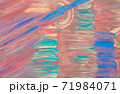 Hand drawing with acrylics in a modern style. Abstract artistic background with large strokes of paint. Fragment of a painting on canvas, colorful illustration 71984071