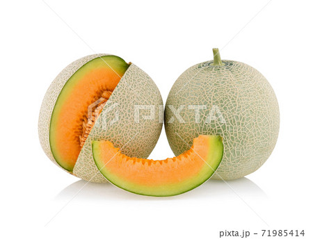 cantaloupe melon isolated on white background 71985414