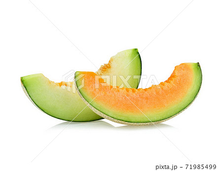 cantaloupe melon isolated on white background 71985499