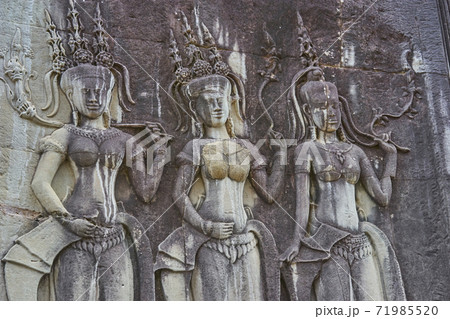 カンボジア 遺跡 像 世界遺産 カンボジア 遺跡 像 世界遺産 71985520