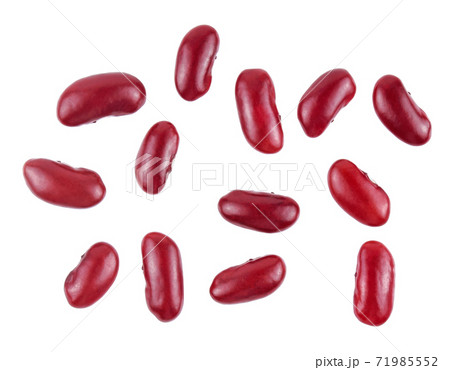 Top view of red beans isolated on the white background. Top view of red beans isolated on the white background. 71985552