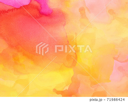 ピンクとオレンジの水彩テクスチャ 複数のバリエーションがありますのイラスト素材