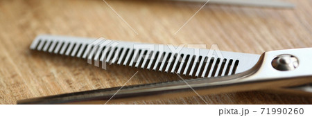 Close up of professional scissors for working in salon 71990260