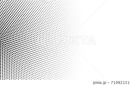 Round halftone dots background circular elements in black isolated on white. Trending background vector illustration concept 71992151