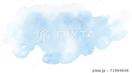 Textured light blue oval, hand drawn blue watercolor ellipse, oval 71994646