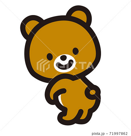 かわいいクマのキャラクターのイラスト素材