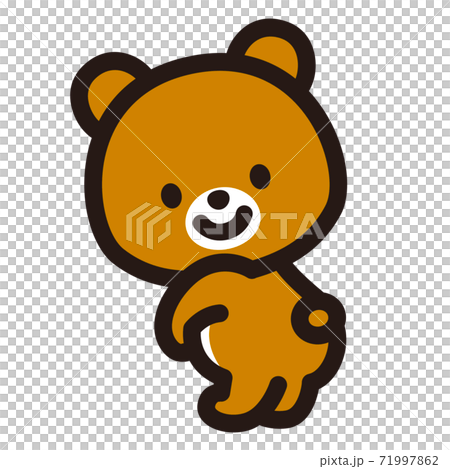 かわいいクマのキャラクターのイラスト素材