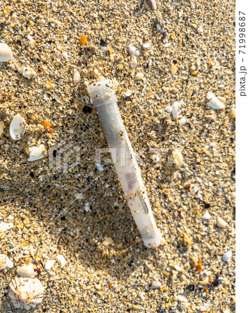 COVID-19 test washed up at Narin Strand by Portnoo - County Donegal, Ireland 71998687