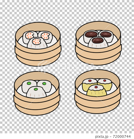 飲茶 シューマイのイラスト 飲茶 シューマイのイラスト 72000744