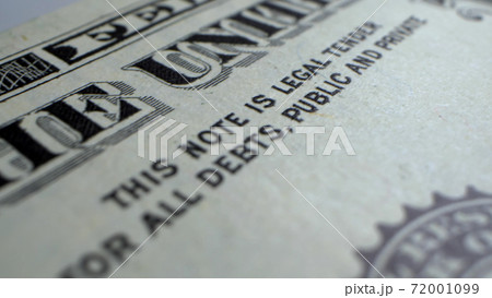 extremely close-up, detailed. one dollar banknote. business and finance concept 72001099
