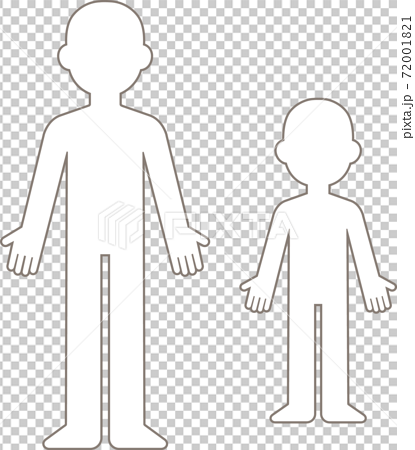 Cartoon blank body template - Stock Illustration [72001821] - PIXTA
