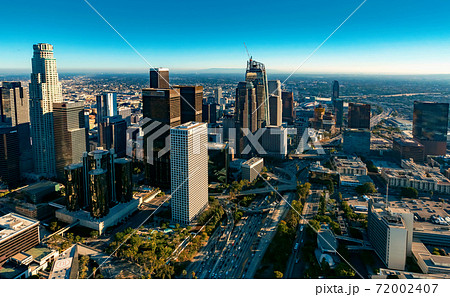 Aerial view of a Downtown Los Angeles 72002407