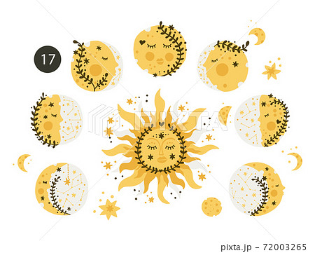 Moon and sun vector design. 72003265