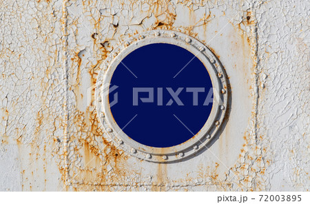 porthole on an old ship. window frame on a steamer. layout for inserting an image porthole on an old ship. window frame on a steamer. layout for inserting an image 72003895