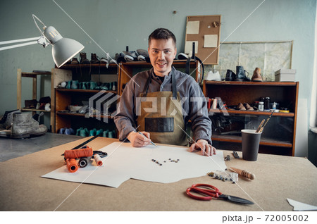 Hereditary tanner will be conducting a master class on making shoes from the skin, making a pattern on paper in his studio Hereditary tanner will be conducting a master class on making shoes from the skin, making a pattern on paper in his studio 72005002