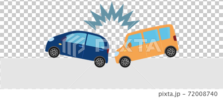 Vector illustration of a traffic accident Collision between passenger cars 72008740