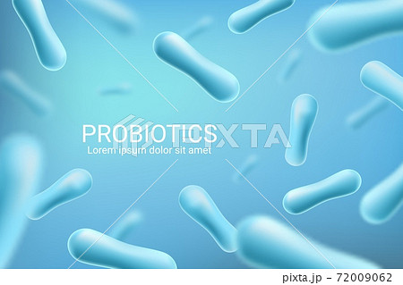 Probiotic bacteria, lactobacillus 3d background 72009062