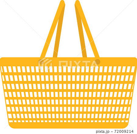 スーパーの買い物カゴのイラストのイラスト素材