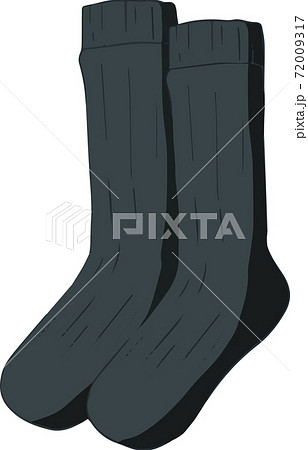 シンプルな靴下 ハイソックス のイラストのイラスト素材