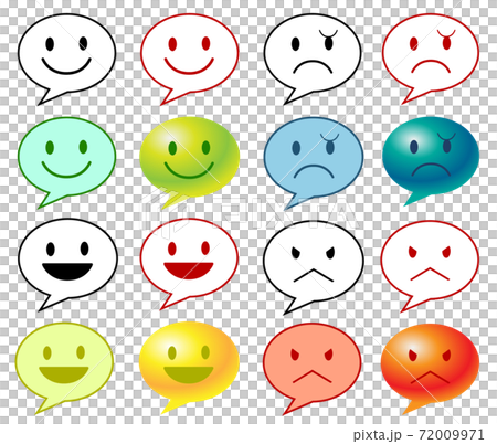 一組四個情感氣球標記 72009971