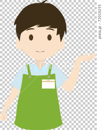 Illustration of a simple male clerk to guide 72010255