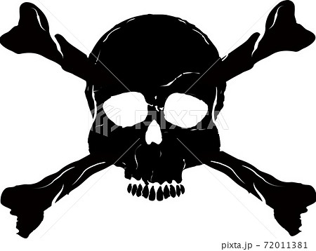 Simple Cool Skull Mark Illustration Stock Illustration