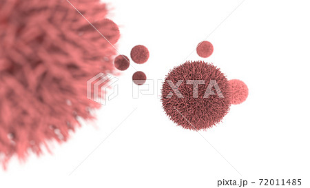 ホコリ、ウィルス　花粉　イメージCG 72011485