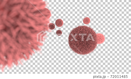 ホコリ、ウィルス　花粉　イメージCG 72011485