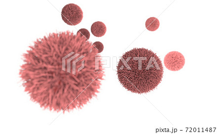 ホコリ、ウィルス　花粉　イメージCG 72011487