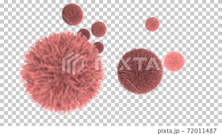 ホコリ、ウィルス　花粉　イメージCG 72011487
