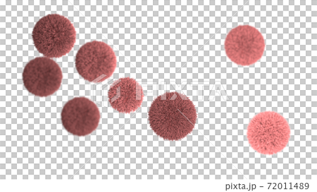ホコリ、ウィルス　花粉　イメージCG 72011489