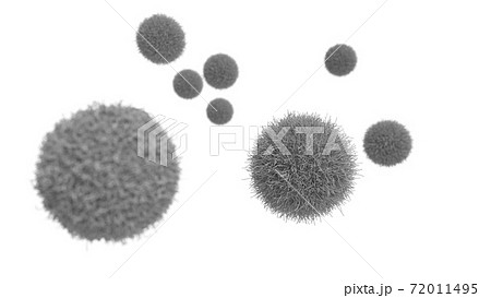 ホコリ、ウィルス　花粉　イメージCG 72011495